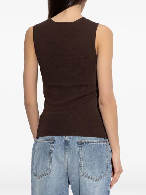 Róhe Braun square-neck top - Brown