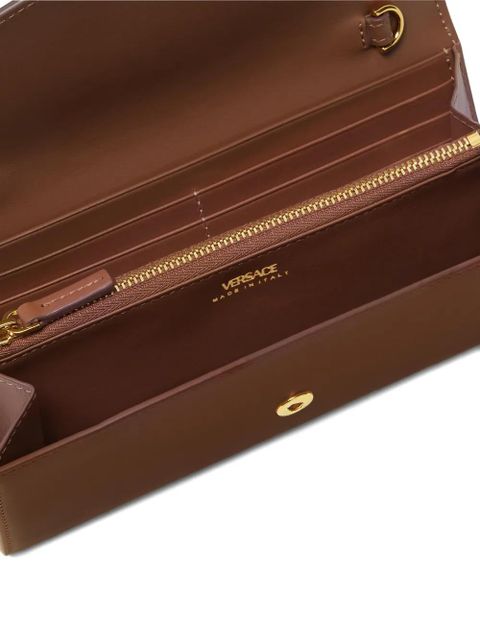 Versace V-logo leather wallet - Brown