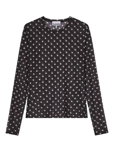 GANNI polka-dot top - Black - zdjęcie produktu nr 1