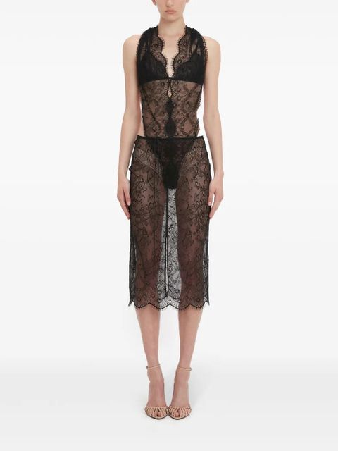 Victoria Beckham halterneck lace bodysuit - Black - zdjęcie produktu nr 2