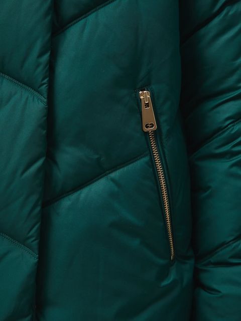 Medicine kurtka damska kolor zielony zimowa oversize