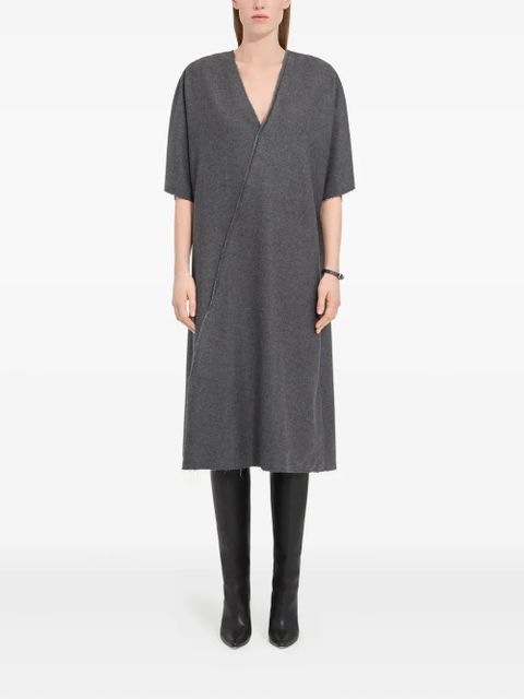 MM6 Maison Margiela V-neck midi dress - Grey