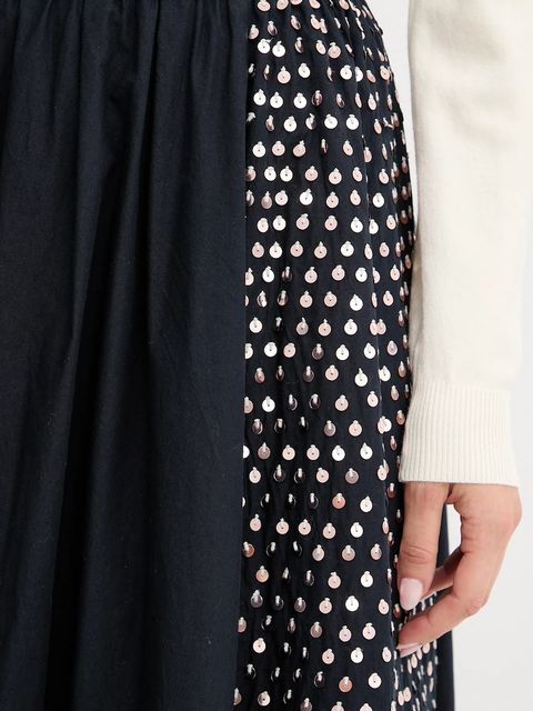 Forte Forte spódnica bawełniana kolor granatowy maxi rozkloszowana 14114.my.skirt