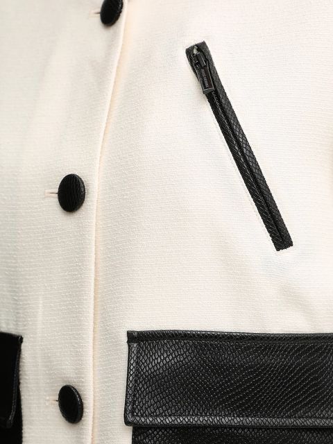 Armani Exchange marynarka kolor beżowy jednorzędowa wzorzysta XW001697 AF16209