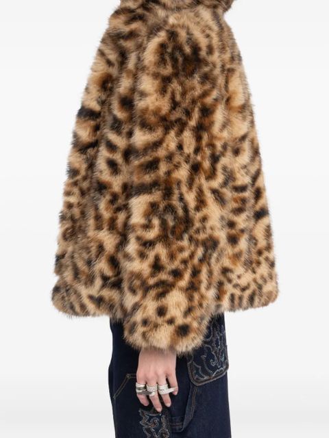Zadig&Voltaire leopard-print faux-fur coat - Brown
