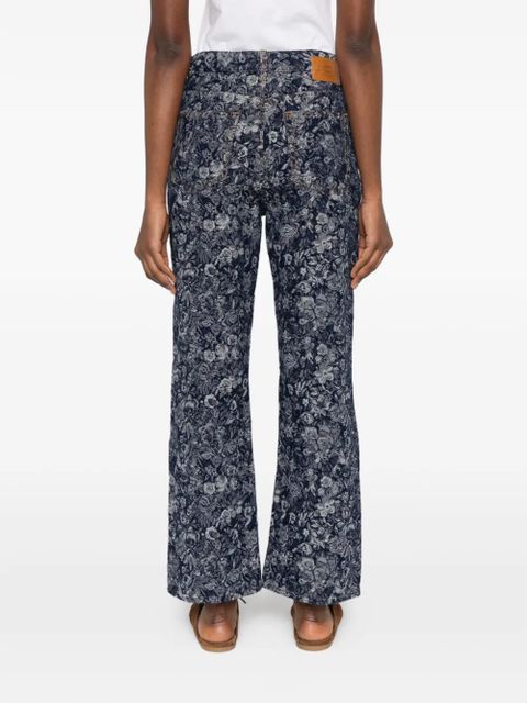 GANNI floral trousers - Blue