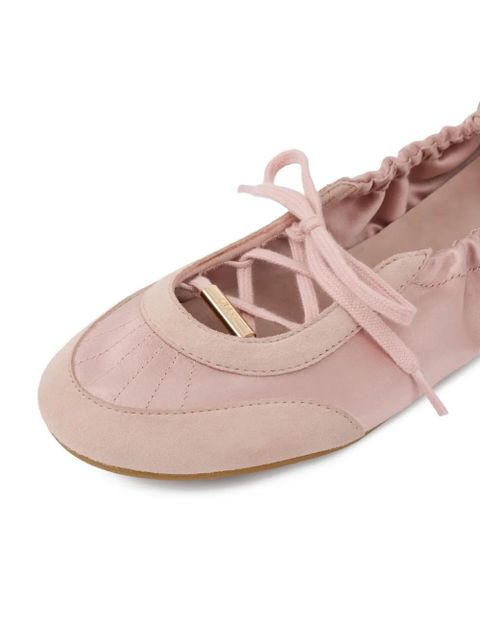 Chloé lace-up ballet flats - Pink
