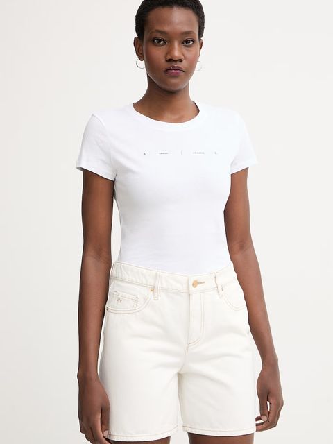 Armani Exchange T-shirt basic damski bawełniany - zdjęcie produktu nr 1