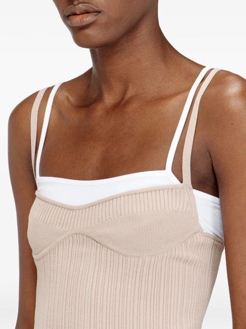 Diesel ribbed strap T-shirt - Neutrals