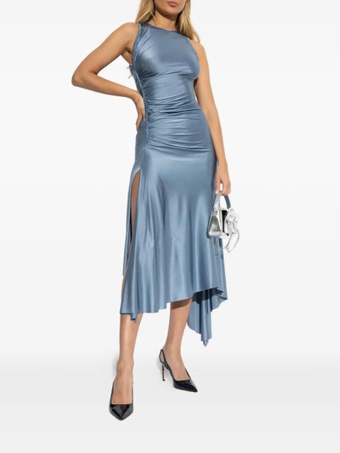 Victoria Beckham ruched asymmetric midi dress - Blue - zdjęcie produktu nr 2