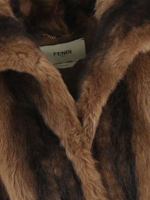 FENDI shearling coat - Brown