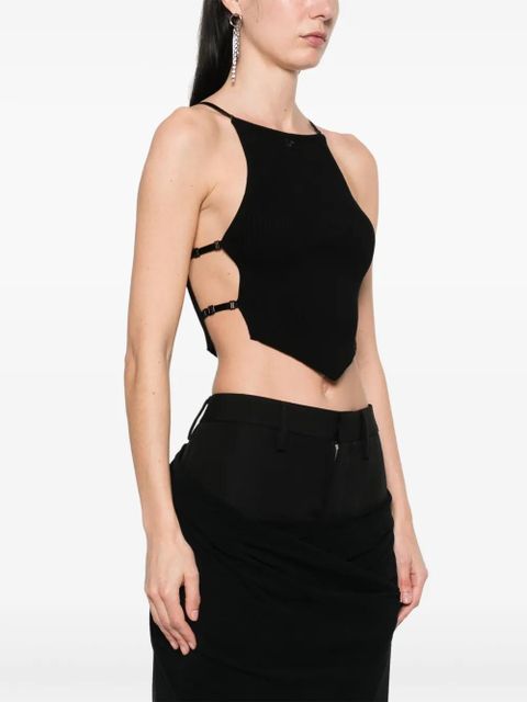 Courrèges ribbed crop top - Black - zdjęcie produktu nr 2