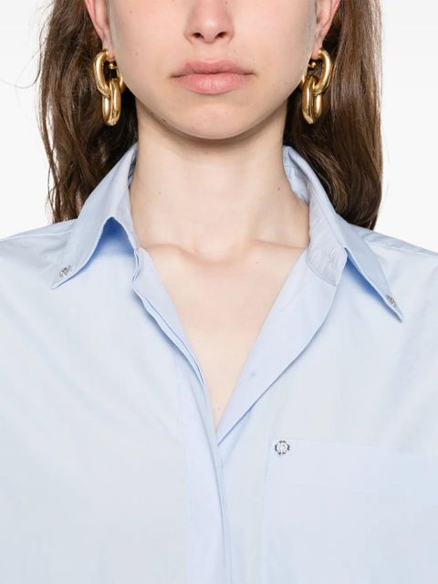 Maje long poplin shirt - Blue