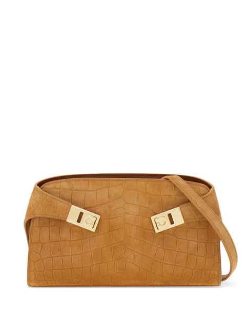 Ferragamo mini Hug crocodile-effect crossbody bag - Neutrals - zdjęcie produktu nr 1