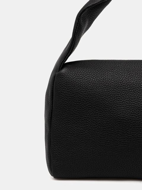 Tommy Hilfiger torebka skórzana kolor czarny AW0AW18150