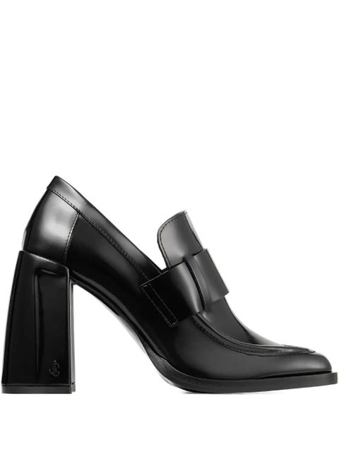 Jimmy Choo 85mm Tylor block-heel loafer pumps - BLACK - zdjęcie produktu nr 1