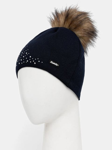 Eisbar czapka z dodatkiem wełny Nalin Lux Crystal MÜ kolor granatowy E80115 - zdjęcie produktu nr 2
