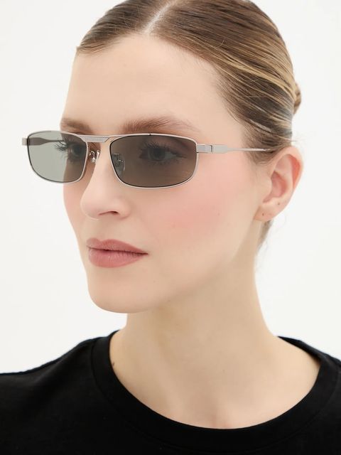 Balenciaga okulary przeciwsłoneczne kolor srebrny BB0451S