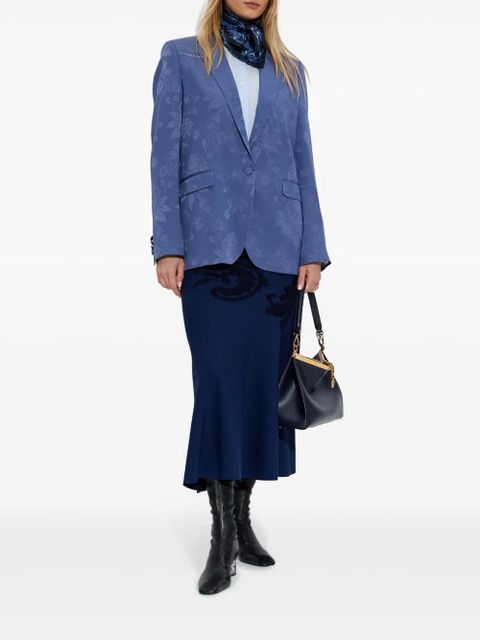 ETRO floral-jacquard blazer - Blue - zdjęcie produktu nr 2