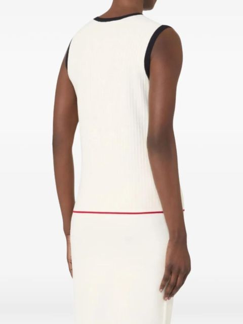 Max Mara Umile V-neck sleeveless top - Neutrals