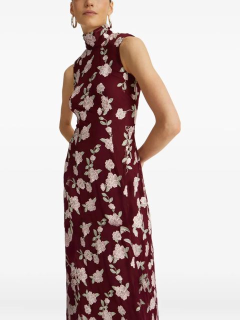 ROTATE BIRGER CHRISTENSEN floral-embroidered sleeveless maxi dress