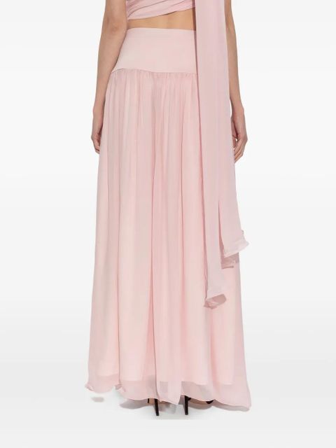 Posse Solene gathered maxi skirt - Pink
