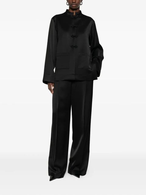 Róhe Mandarin-collar satin jacket - Black - zdjęcie produktu nr 2