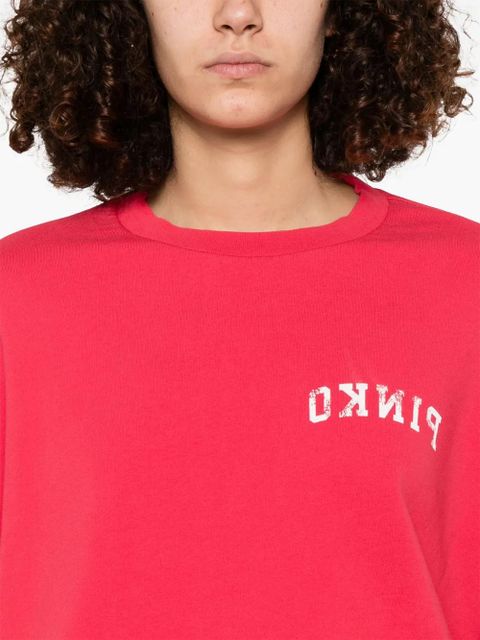 PINKO logo-print sweatshirt - Red