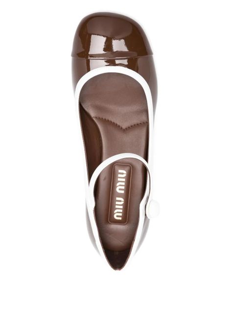 Miu Miu 35mm two-tone pumps - Brown