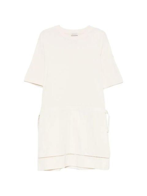 Moncler drawstring perforated mini dress - Neutrals - zdjęcie produktu nr 1