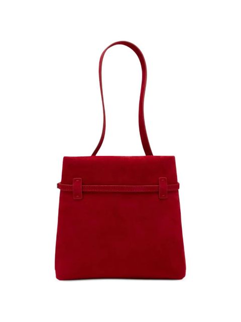 Manu Atelier buckle-detail suede shoulder bag - Red - zdjęcie produktu nr 2