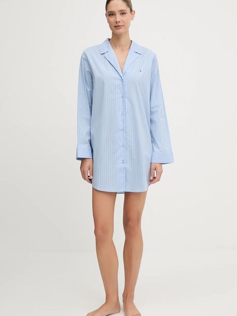 Tommy Hilfiger koszula nocna bawełniana damska kolor niebieski bawełniana UW0UW06082