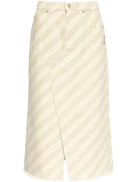 Marni striped midi skirt - Neutrals - zdjęcie produktu nr 1