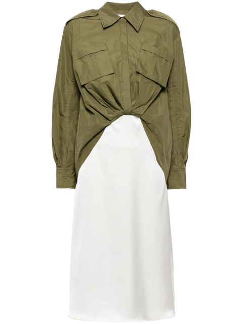 3.1 Phillip Lim draped shirt dress - Green - zdjęcie produktu nr 1