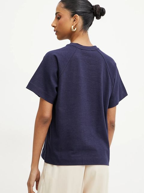 MAX&Co. t-shirt z domieszką lnu