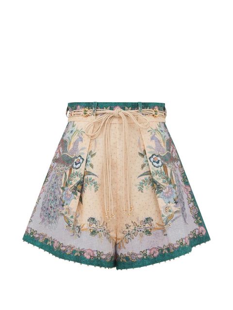 ZIMMERMANN Indra floral-pattern shorts - Neutrals - zdjęcie produktu nr 1
