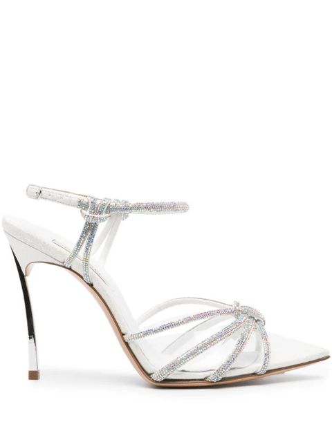 Casadei Blade C+C 100mm rhinestone-embellished pumps - White - zdjęcie produktu nr 1