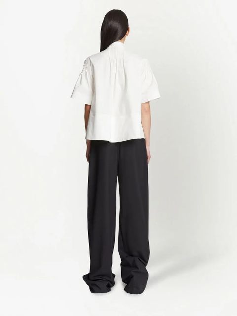 Proenza Schouler pintuck-detail flared blouse - White