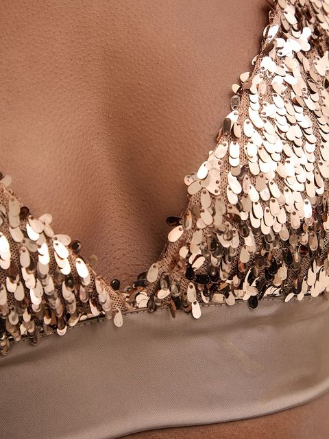 Haveone top damska kolor brązowy z aplikacją RMA-P053