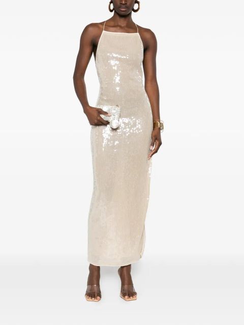 Oséree Marylin sequin-embellished dress - Neutrals
