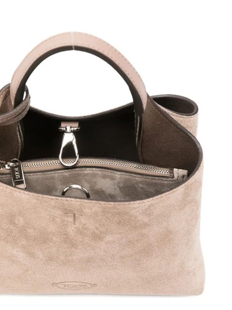Tod's logo-plaque top-handle tote bag - Brown