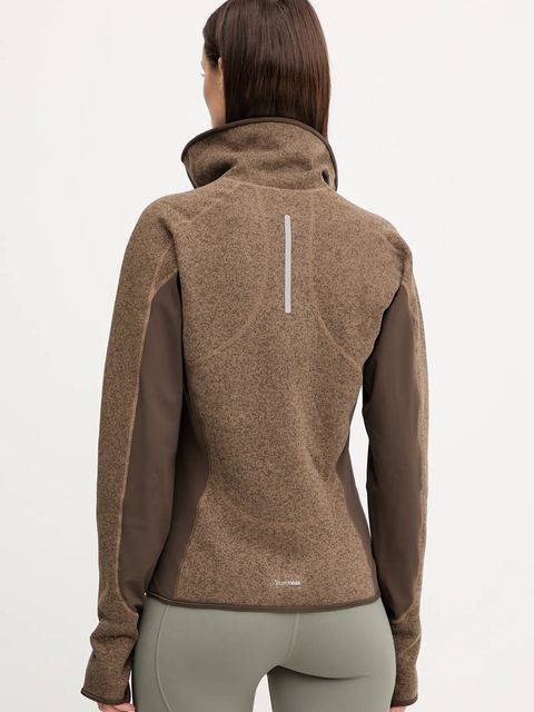 adidas by Stella McCartney bluza treningowa Climawam Running damska kolor brązowy wzorzysta JM6049 - zdjęcie produktu nr 2