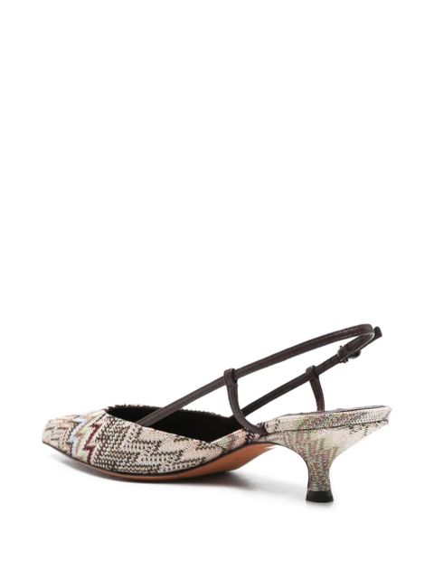 Missoni point-toe slingback pumps - Neutrals