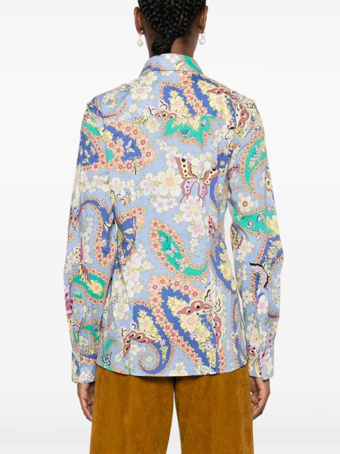 ETRO floral-print shirt - Blue
