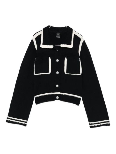 PINKO ribbed-knit wool cardigan - Blue - zdjęcie produktu nr 1