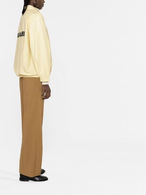 Jil Sander logo-print shirt jacket - Yellow