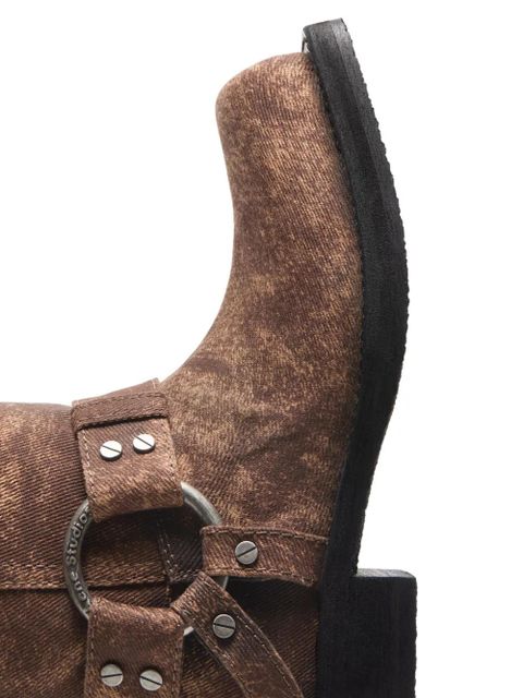 Acne Studios buckle-detail leather boots - Brown