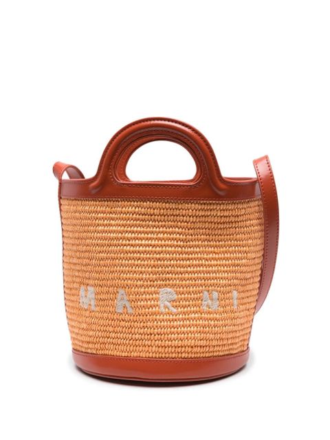 Marni mini Tropicalia bucket bag - Brown - zdjęcie produktu nr 1
