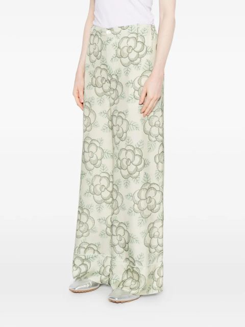Marni printed piping trousers - Neutrals