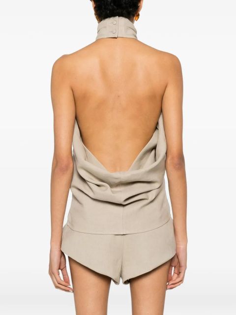 Magda Butrym halterneck blouse - Neutrals
